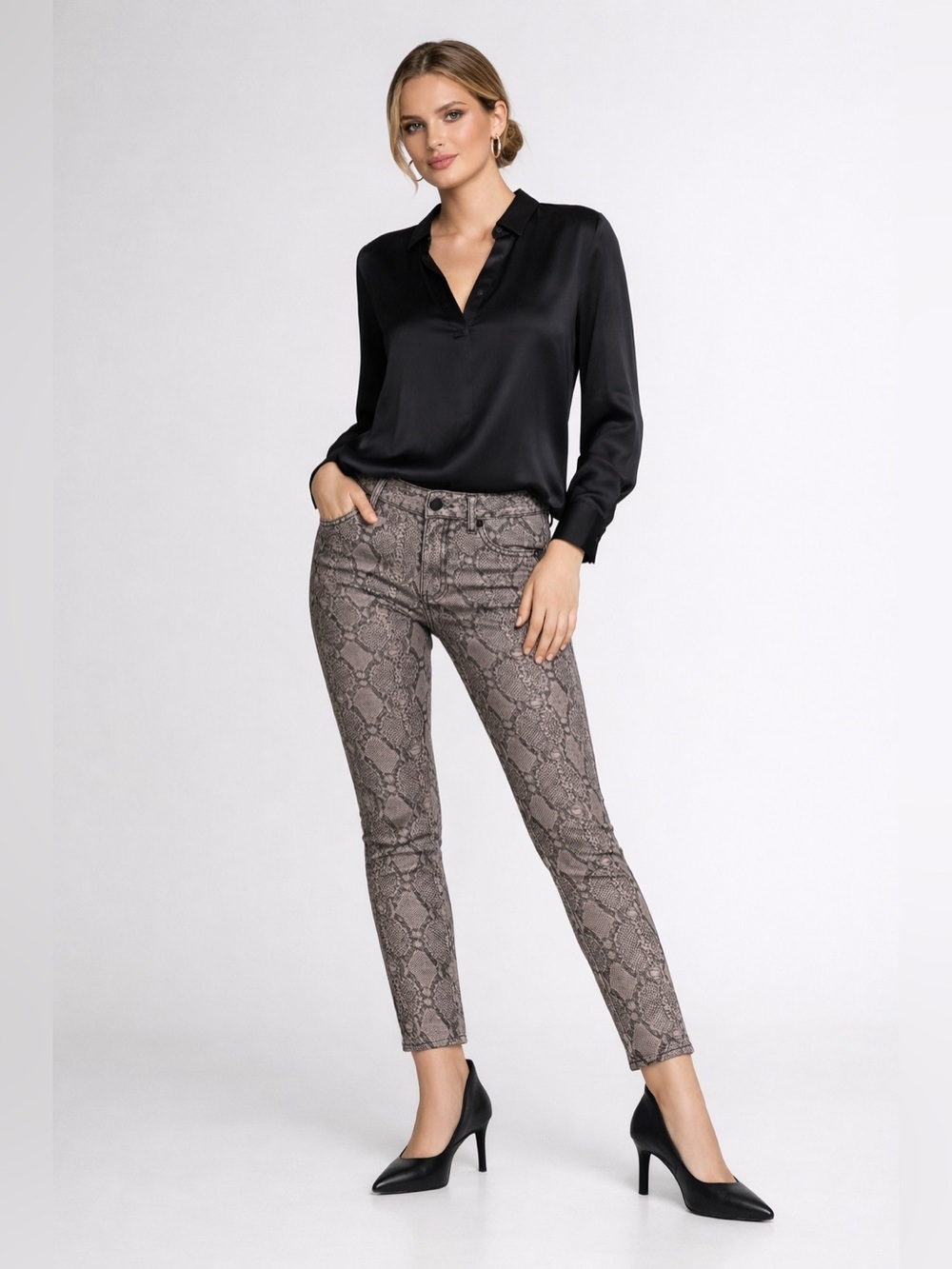 Sanctuary Denim “The Charmer” Snakeskin Skinny Jeans – Size 28